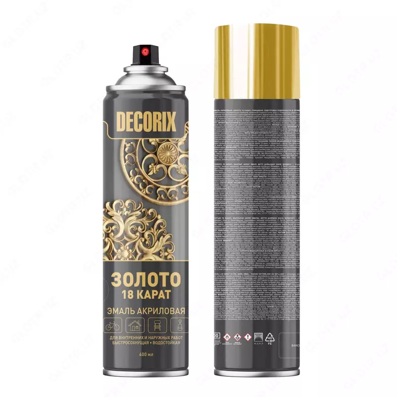Aerozolli akril emal "DECORIX" Oltin 18 karat