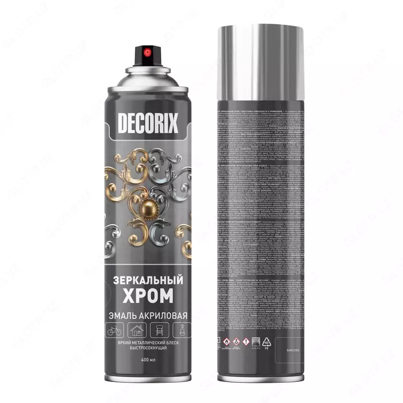 Aerozolli akril emal "DECORIX" Oyna xrom