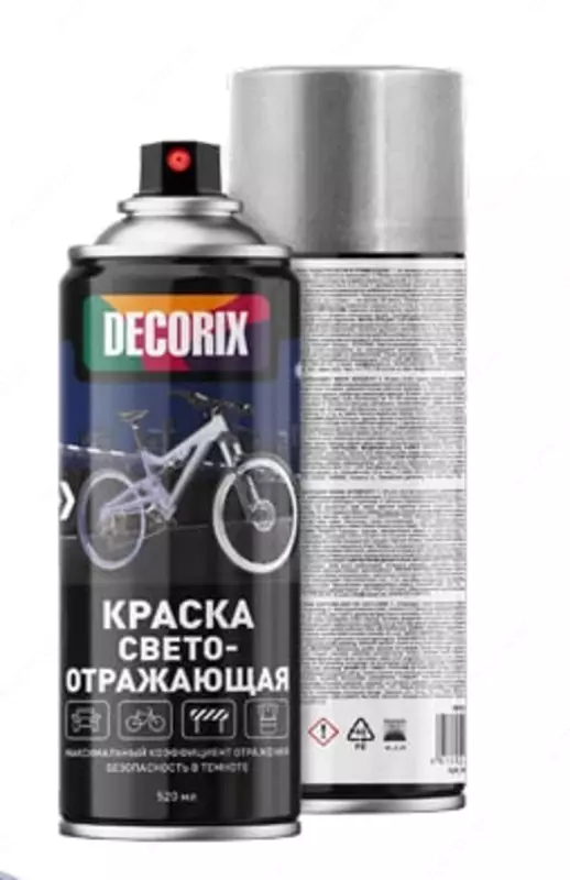 Aerozolli akril bo'yoq "DECORIX" aks ettiruvchi