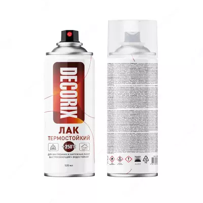 Аэрозольный лак термостойкий "DECORIX"