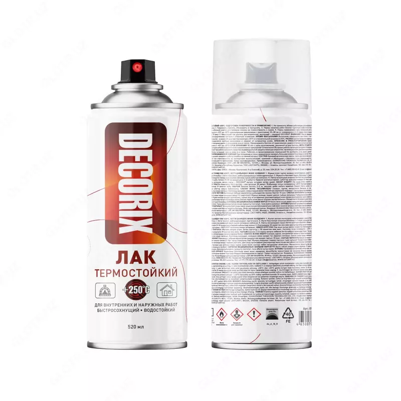 Issiqlikka chidamli aerozolli lak "DECORIX"