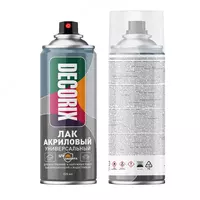 Аэрозольный лак акриловый с UV-защитой "DECORIX" универсальный