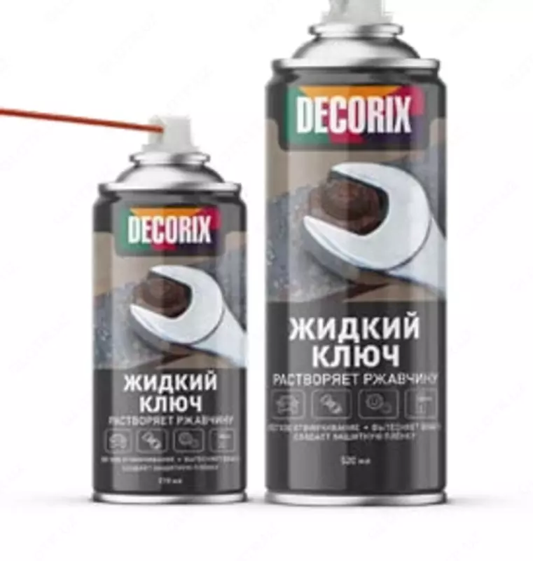 Aerozol suyuq kaliti "DECORIX" zangni erituvchi