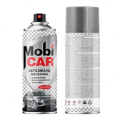 Аэрозольная автоэмаль "Mobi CAR" с эффектом "металлик"