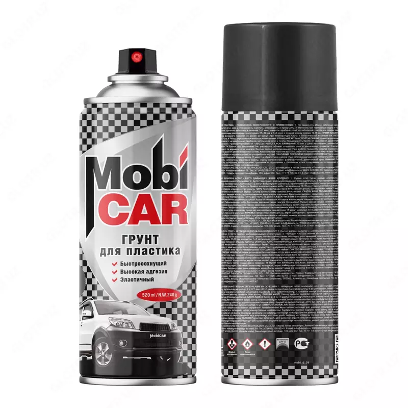 Аэрозольный акриловый грунт "Mobi CAR" для пластика