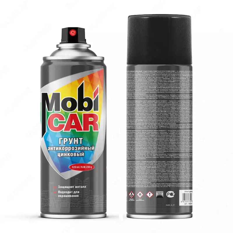 Аэрозольный акриловый грунт цинковый "Mobi CAR" 0529-01 MC