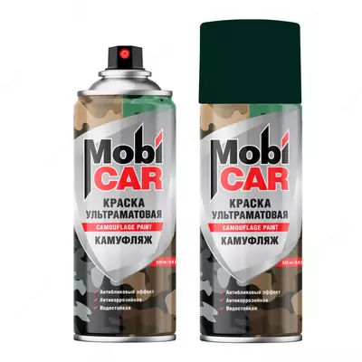 Аэрозольная акриловая эмаль (камуфляж) "Mobi CAR" ультраматовая