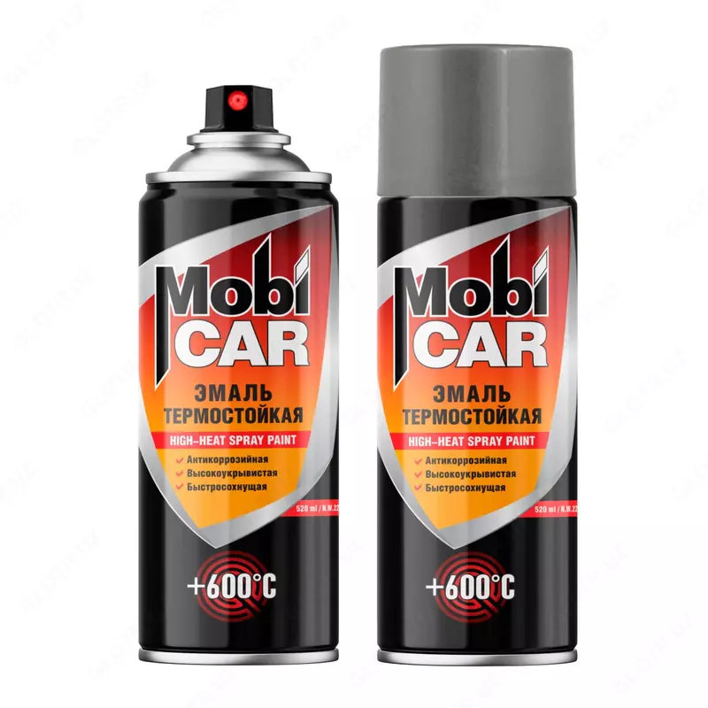 Аэрозольная эмаль термостойкая +600°С (RAL) "Mobi CAR" матовая