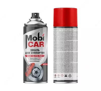 Эмаль для суппортов +300°С красная глянцевая Mobi CAR