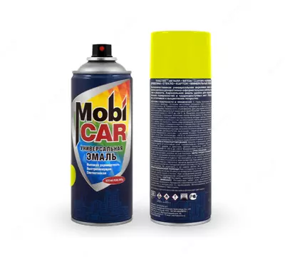 Универсальная эмаль жёлтая глянцевая Mobi CAR