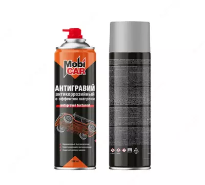 Антигравий с эффектом шагрени серый, 650 мл Mobi CAR