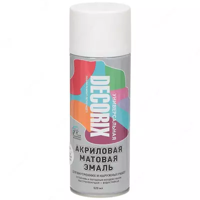 Аэрозольная акриловая эмаль "Decorix" универсальная