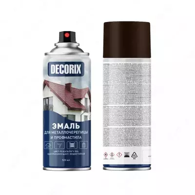 Metall tom yopish va gofrirovka qilingan plitalar uchun Decorix akril emal aerozoli