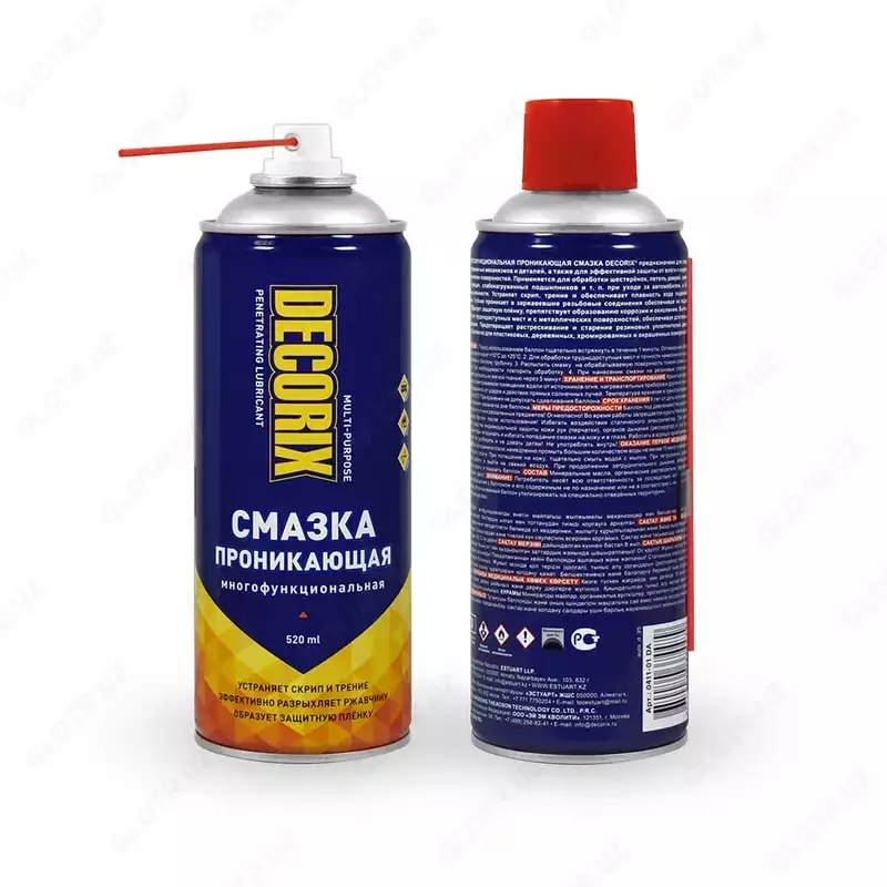 Аэрозольная проникающая смазка "DECORIX" многофункциональная