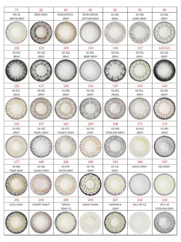 Rangli va Shaffof kontakt linzalari VAKO'Li Ulgurji va chakana