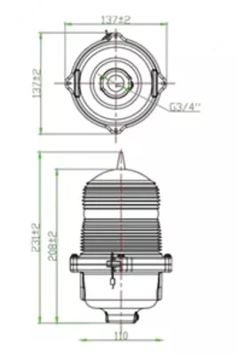 Светодиодный заградительный фонарь низкой интенсивности - 1 500 000 сум / шт.