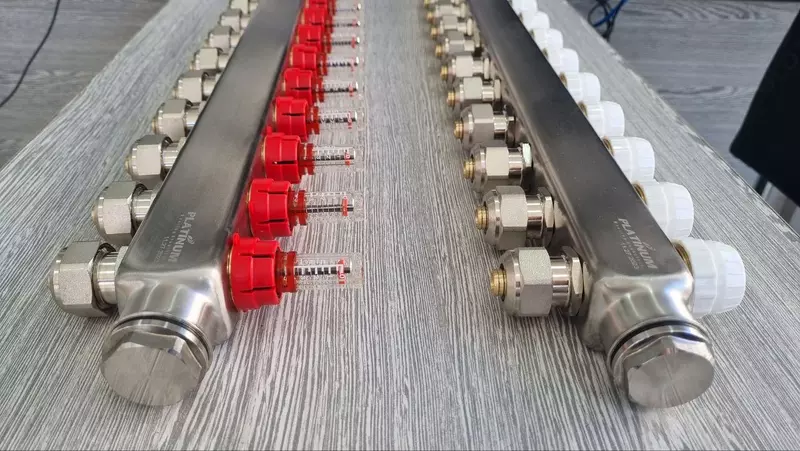 Расходомерный коллектор отопления (5-вых.)