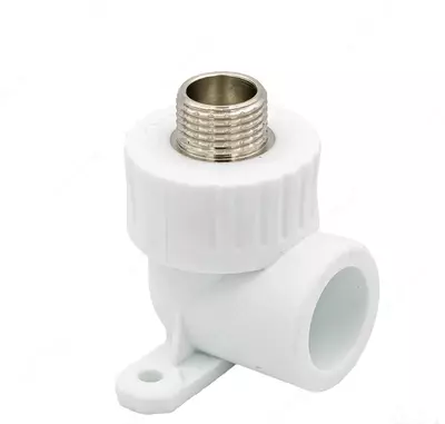 Угольник полипропиленовый (ушастик) "РосТурПласт" D25 мм х 1/2" н/р