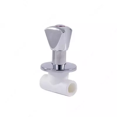 Вентиль (хромированный) LUX PPR "РосТурПласт" в/р-в/р