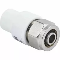 Штуцер переходной комбинированный (цанга) PPR/REX "РосТурПласт" D20/16х2.0 мм