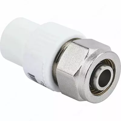 Штуцер переходной комбинированный (цанга) PPR/REX "РосТурПласт" D20/16х2.0 мм