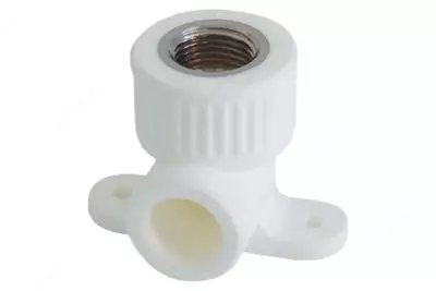 Угольник полипропиленовый (ушастик) "РосТурПласт" D25 мм х 3/4" в/р