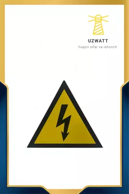 Xavfsizlik belgisi: "DIQQAT! ELEKTR TOKI".