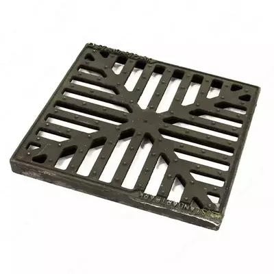 Решетка чугунная basic снежинка к дождеприеимнику 280X280