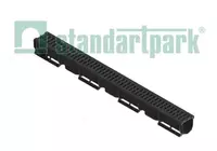 Лоток водоотводный пластиковый Spark 1 с пластиковой решеткой кл. А15 (комплект)