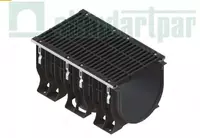 Лоток пластиковый с решёткой щелевой чугунной LATOK