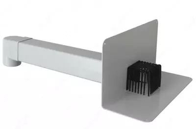 Парапетная воронка с листвоуловителем и отводом VC-PVC 100x100x650