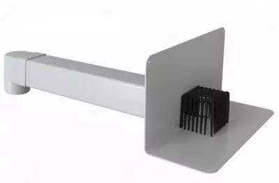   Парапетная воронка с листвоуловителем и отводом VC-PVC 100x100x650