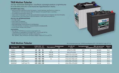 Полутяговые аккумуляторные моноблоки 12В