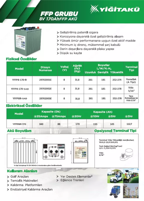 Полутяговые аккумуляторные моноблоки 8В