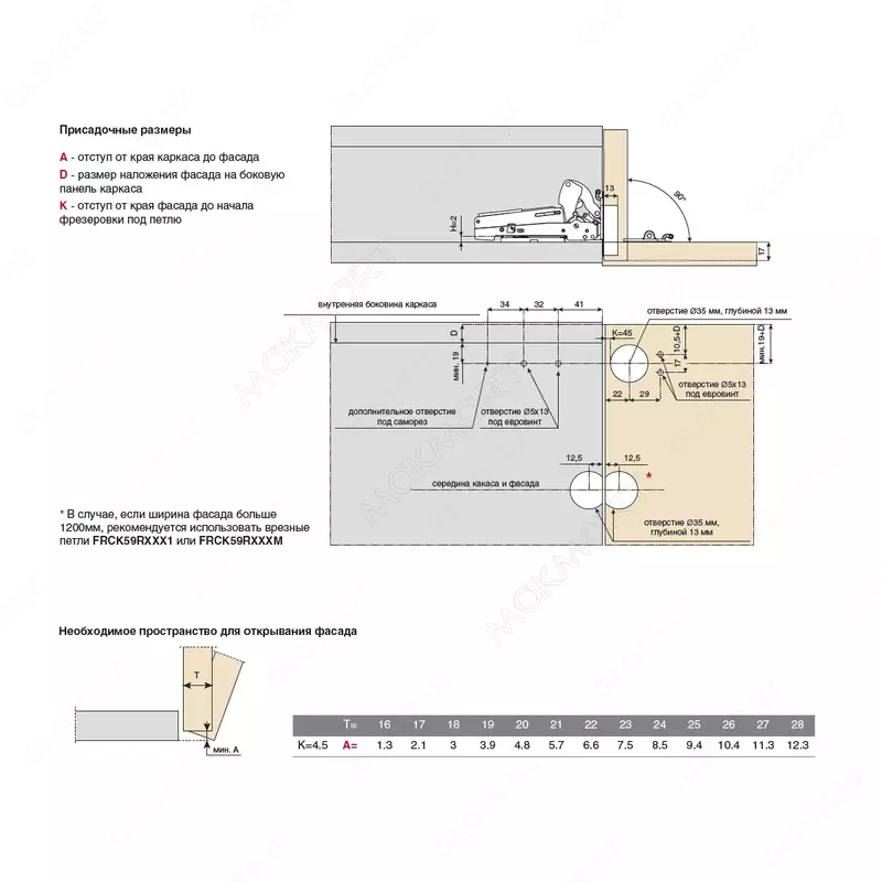Подъемник для секретера PACTA Medium с доводчиком Salice Италия - от {0} сум