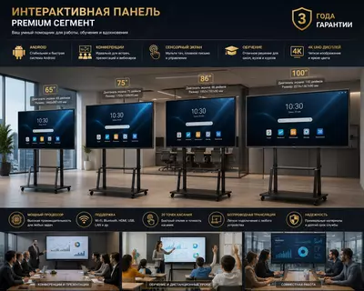  Interaktiv Panel 75 Android 14 8GB/128GB Ulgurji va chakana