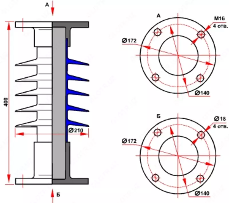 Опорные стержневые изоляторы ОСК 10-35 - 800 000 сум