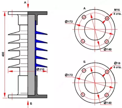 Опорные стержневые изоляторы ОСК 10-35 - 800 000 сум / шт