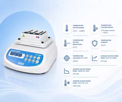TS-100C — термошейкер с охлаждением для микропробирок и ПЦР-планшетов