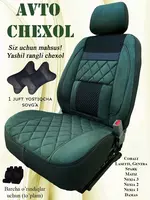  Авточехлы универсальные из эко-кожи с дышащей тканью - 