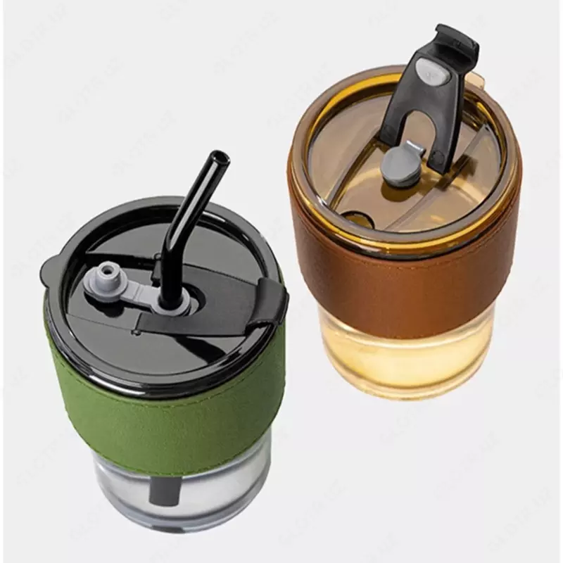 BIOTACT HEALTHY LIFESTYLE - Кружка со стеклянной трубочкой с наклейкой