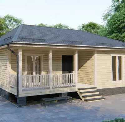 Дом 10 на 10 с террасой