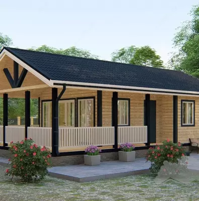 Дом 11 × 6 с большой террасой - 3 600 000 сум