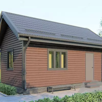 Дом 6 × 4 с двухскатной крышей - 3 600 000 сум