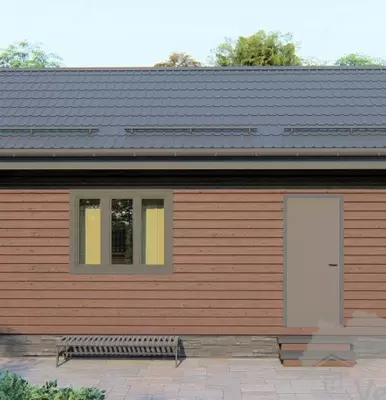 Дом 8 × 8 с террасой