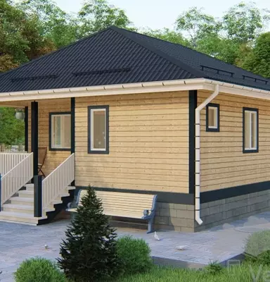 Дом 8 × 8 с террасой Только в розницу