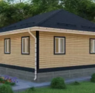 Дом 8 × 8 с террасой "WOOD-СITY"