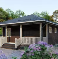 Дом 8 × 8 с террасой 2