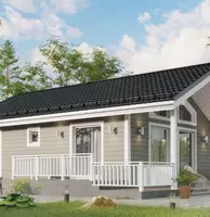 Каркасный дом 10 × 11 с 3 спальнями - 3 600 000 сум