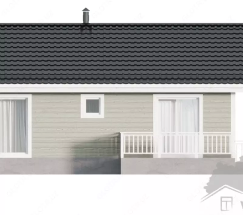 3 600 000 сум Каркасный дом 10 × 11 с 3 спальнями